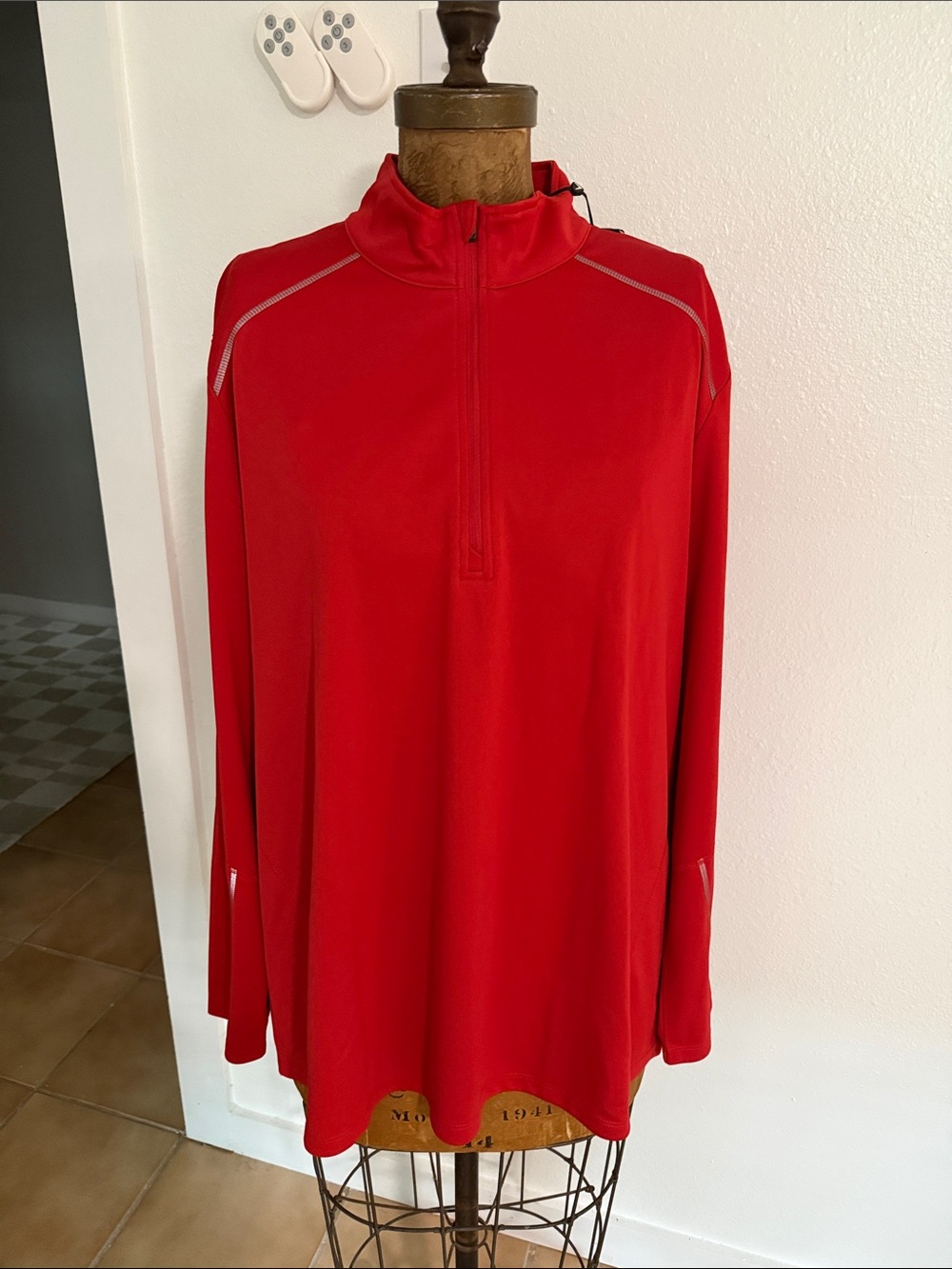 Callaway Red Lightweight Quarter-Zip Shirt Jacket